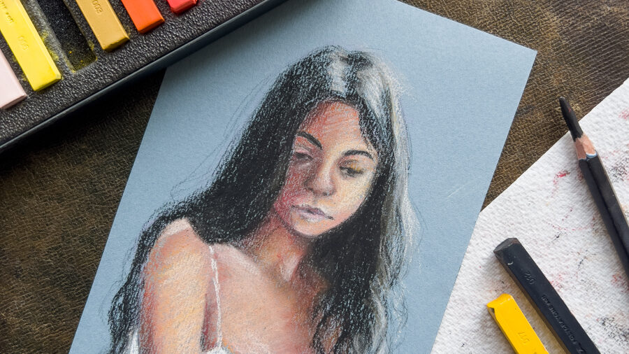 Soft Pastel Portrait Drawing Step By Step